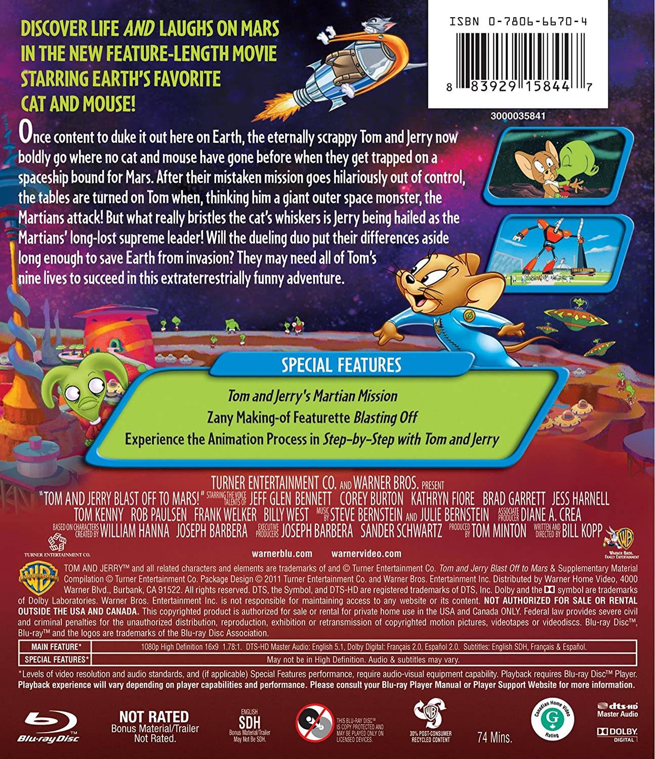 Tom And Jerry Movie Blast Off To Mars Le Cinema Paradiso Blu Ray Reviews And Dvd Reviews